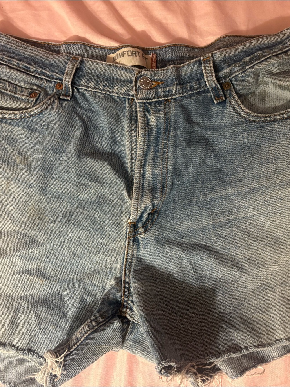 Levi's Light Blue Women's Denim Overalls Shorts